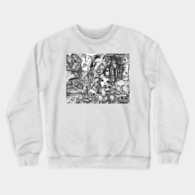 Collage of horror Crewneck Sweatshirt by Glenbobagins